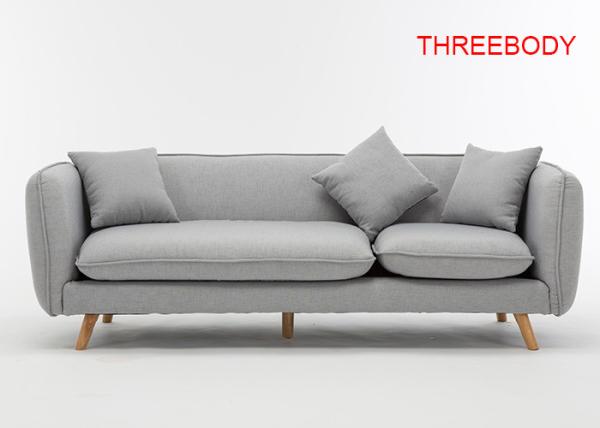 Light Gray Contemporary Bedroom Furniture Living Room Luxury Fabric Sofas