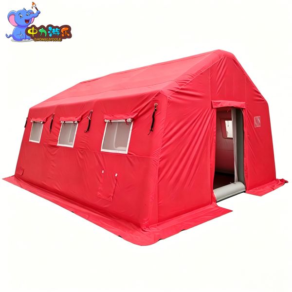 Custom Giant Inflatable Tent 0.9 mm PVC Airtight Emergency Shelter for Disaster Relief, Outdoor Camp, Event Rental OEM Factory