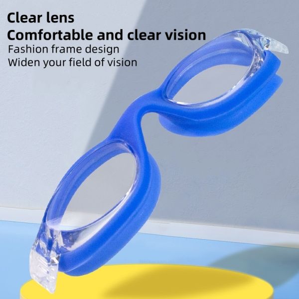 Fog Resistance Children Swimming Goggles With Rainbow Plating Lenses For Youth