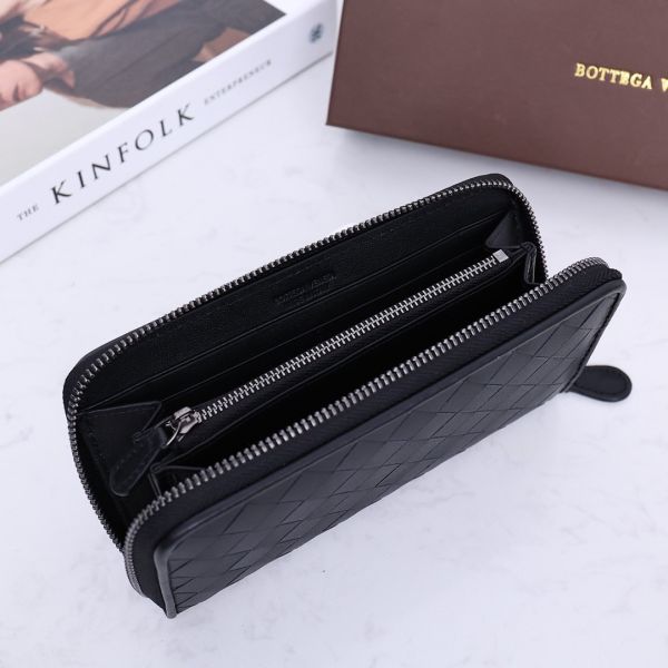 Fermeture éclair en cuir de portefeuille de la BV Mini Designer Purses Bottega Veneta Intrecciato autour