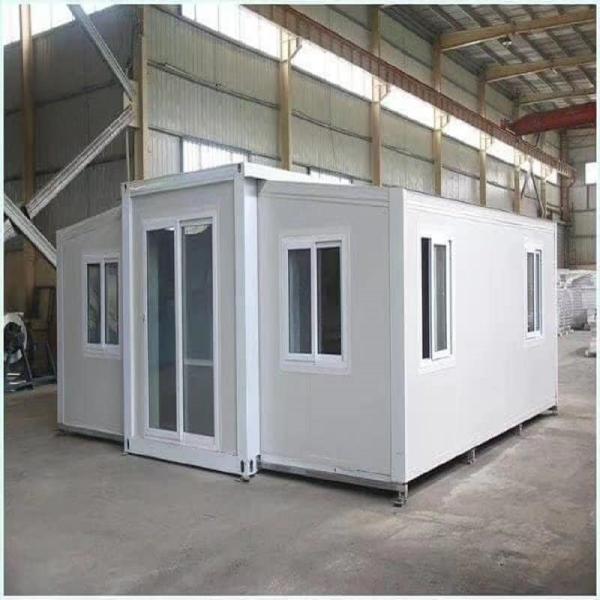 Casa de contêiner dobrável expansível com janela deslizante de PVC e piso de 18 mm de MGO