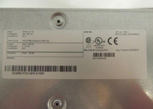 ACS800-ITTU1-0070-5+P901 nouveau original, PUMPSMART AC Drive 75HP 0-300HZ 0-500V-AC