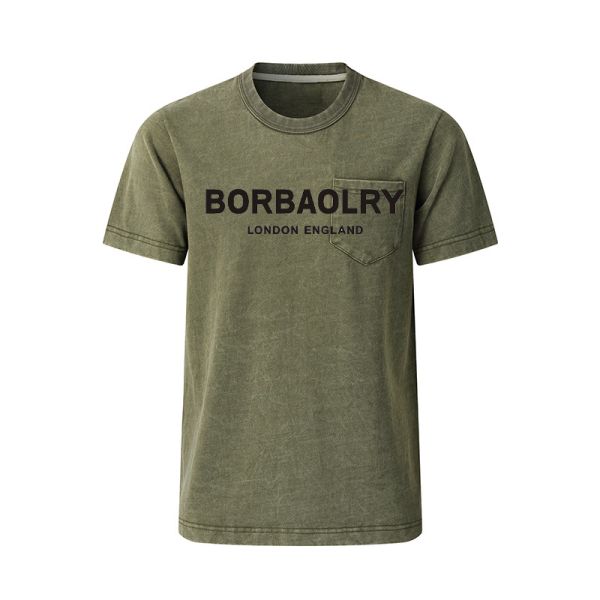 Wholesale Unisex Wash Vintage Printing Summer T Shirts Heavy Weight Black Oversize Men's T-shirt