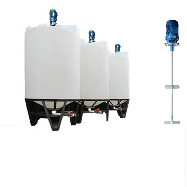 275 Gallon PE Plastic Mixing Tank With Agitator Round Chemical Blending Tanks