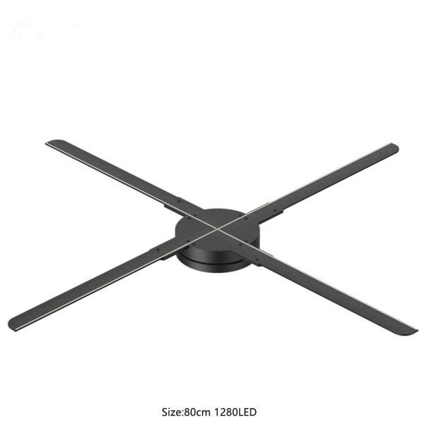 3D Holographic Display Indoor / Outdoor 3D Hologram Light Fan Computer Interactive HDMI New Technology 80cm 1280 LED