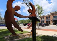 Danseur public extérieur grandeur nature Corten Steel Sculpture d'étoile
