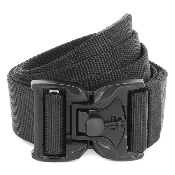 Heavy Duty 135cm Black Web Belt Military Style 38mm Width