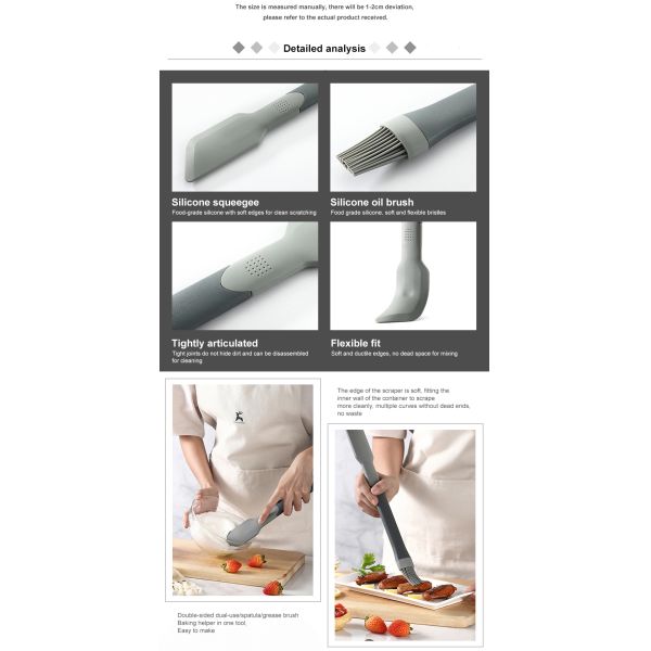 Multifunctional Heat Resistant Silicone Baking Oil Brush BPA Free