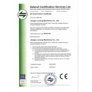JUNENG MACHINERY (CHINA) CO., LTD. Certifications