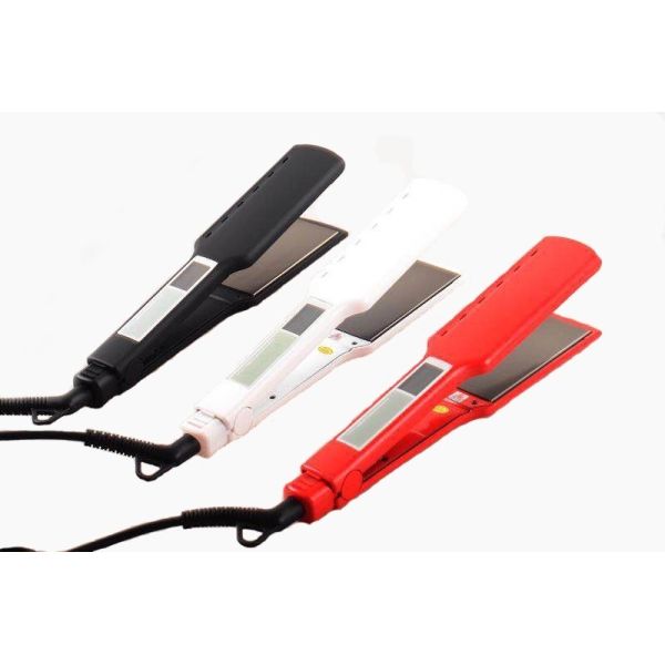 Infrared Flat Iron Electric Hair Straightener 45W Power With LCD Display