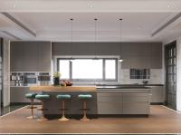 Ultima Edge Cold Metal Industrial Style Kitchen Cabinets With Dual Space Design