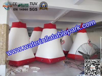 Red and White Inflatable Paintball Air Bunkers Custom Made , 3 Years Warranty