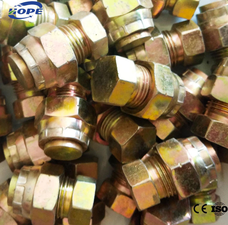 Excavator Hydraulic Parts Iron Plug Breaker Head High-pressure Hose Plug Oil Leak-proof Screw Connector