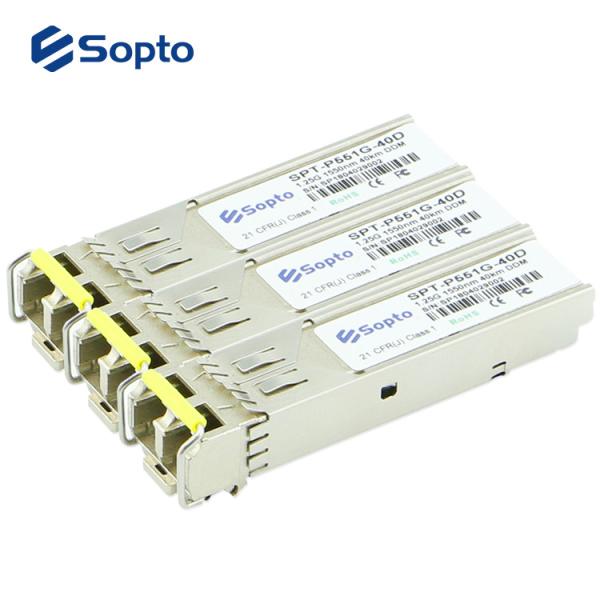 LC 1.25g Sfp Optical Transceiver Fiber Optic Module For 40km Transmission