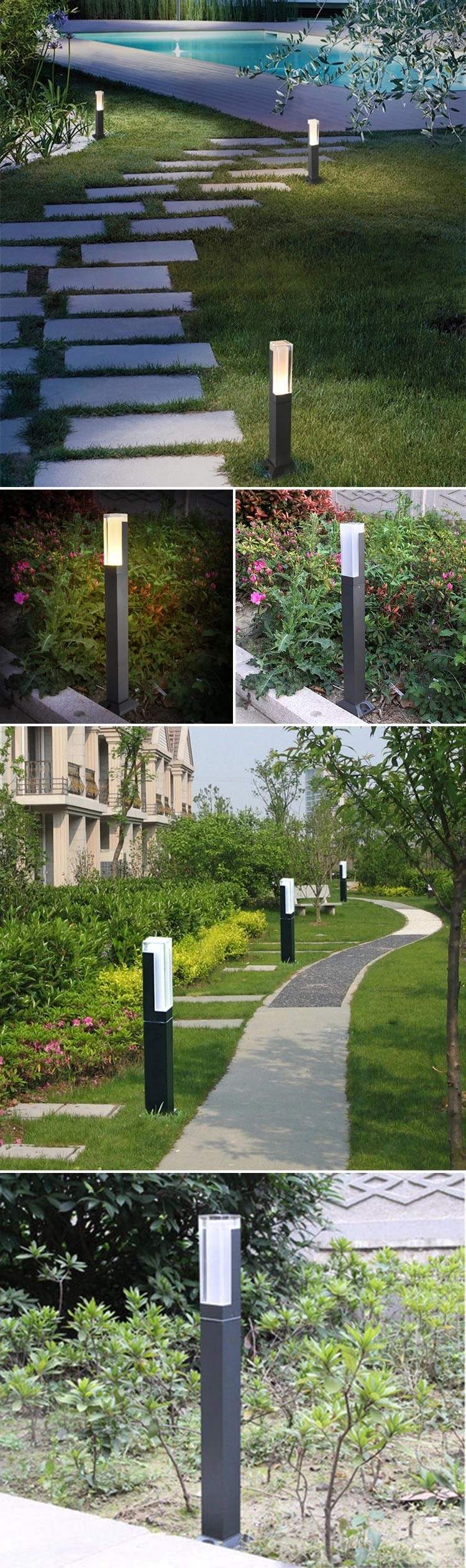 Света СИД акрилового квадрата на открытом воздухе делают современный дизайн водостойким для сада коридора