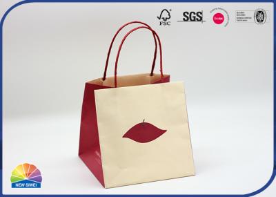 Saco de compras branco impresso costume de Kraft do saco de papel do presente para o dia de Valentim