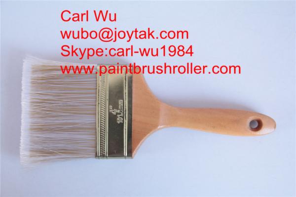 Natural pure bristle Chinese bristle synthetic mix paint brush wood handle plastic handle 4 inch PB-003