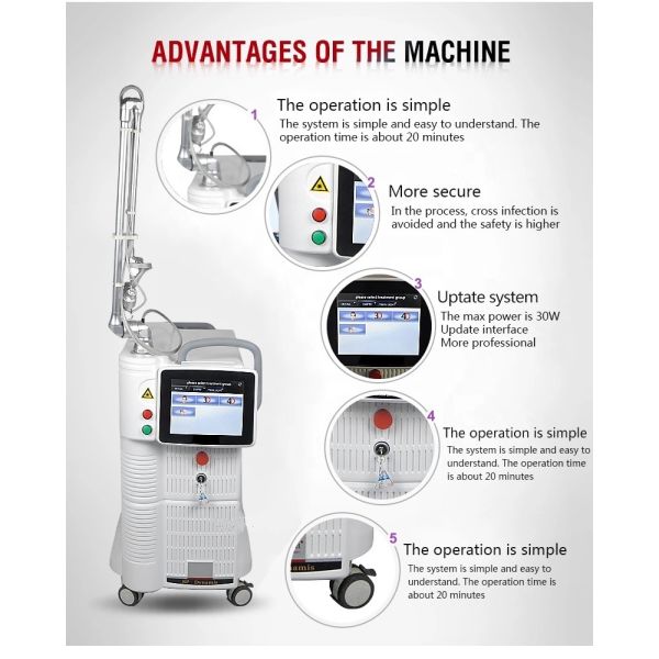 Vaginal Tightening 40W RF Tube Fractional Co2 Laser Machine