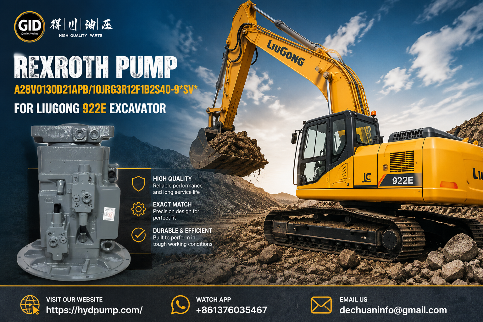 Excavator Hydraulic Pump K3V280SH141L OEM Replacement for ZX1200 High Efficiency Hydraulic System