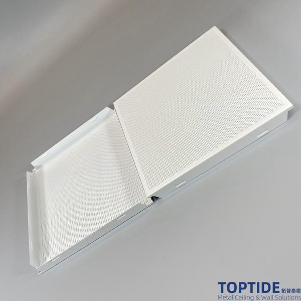 Waterproof And Fireproof  Plain Decorative Clip In 800×800 Aluminum Ceiling Sheets