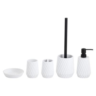 Banheiro Swirl Polyresin Countertop sets Cor branca com partes pretas