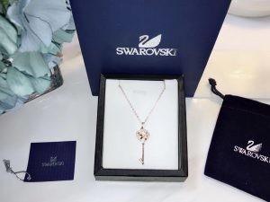 18K Gold Branded Silver Jewelry Heart Lock Necklace Key Pendant