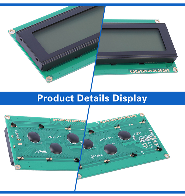 Gray Film 2004K Character LCD Screen 4*20 4X20 2004 Voltage 5V ST7066U Three Chip LCD Display Monitor