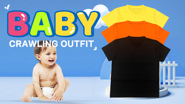 Solid Pattern O-neck Cotton Polyester Jersey Baby Boy T-shirt for 9-12 Months Summer