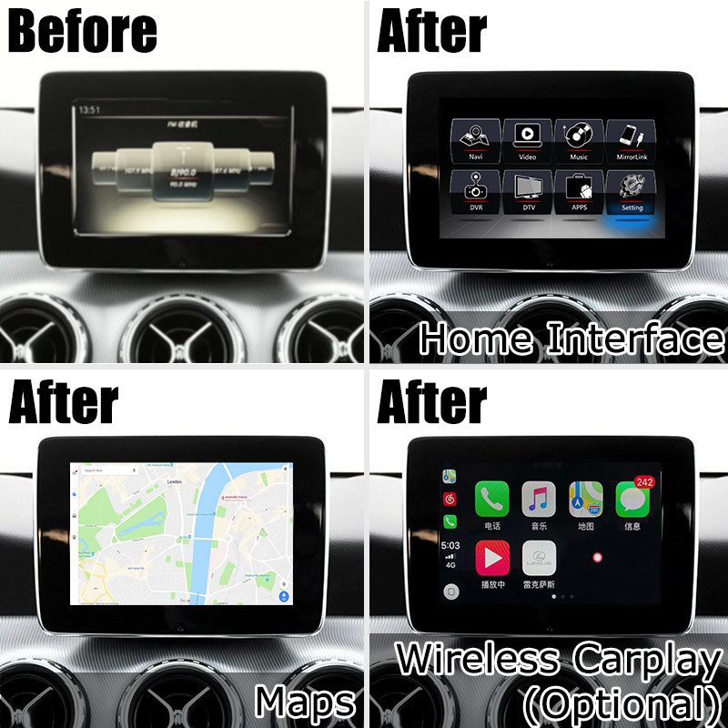 Видео- коробка навигации автомобиля интерфейса для Benz Gla Mirrorlink Мерседес, Rearview (Ntg 5,0)