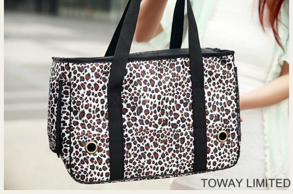  				New Leopard Pet Outdoor Products Dog Carriers Shoulder Bags 	        