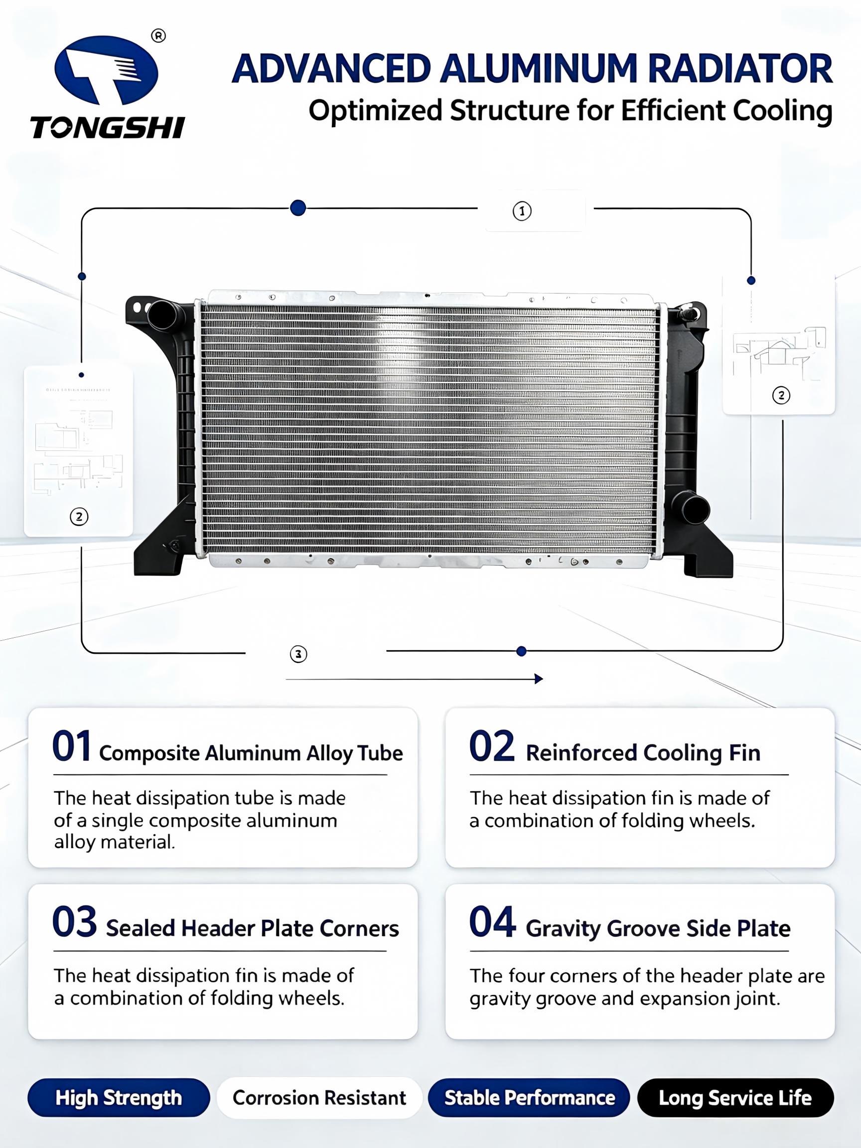 Auto Radiator for Ford Transit 2.0 EFi 1991-1994 MT