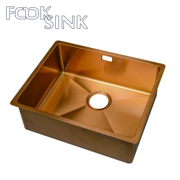 Розовая раковина 457mm*381*254mm нержавеющей стали золота SUS304 PVD