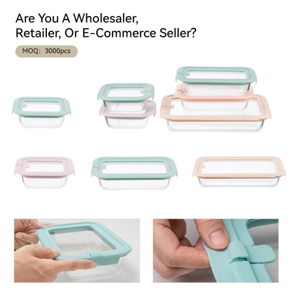 IKOO Plastic Free Borosilicate Glass Food Storage Containers with Lids Bulk Deal