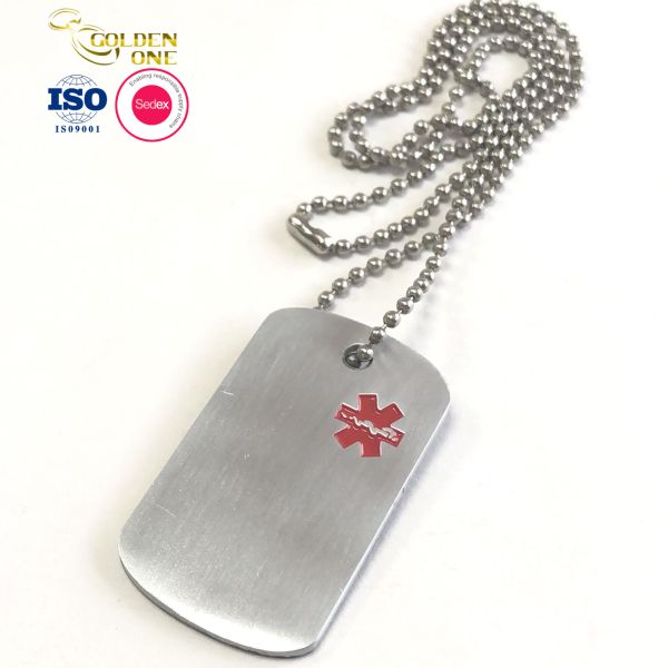 Black Nickel Plated Pendant Dog Tag Soft Enamel Metal Engraved For Pets