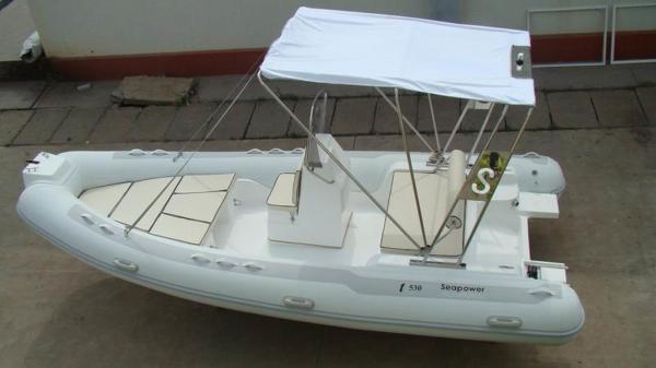 550cm orca hypalon large panga boat  sunbath bed  inflatable rib boat rib550 with bimini top