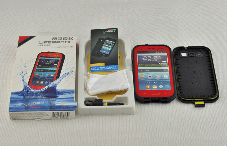 Red Cool Waterproof Cell Phone Case Lifepoof For Galaxy S3 I9300