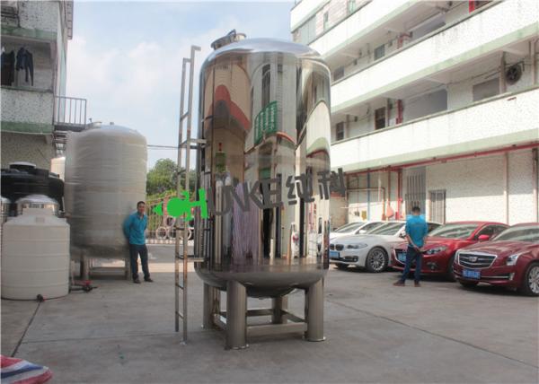 5T SS RO Water Storage Tank For Liquid Storage / Closed Sterile liquid Storage Tank With Stairs