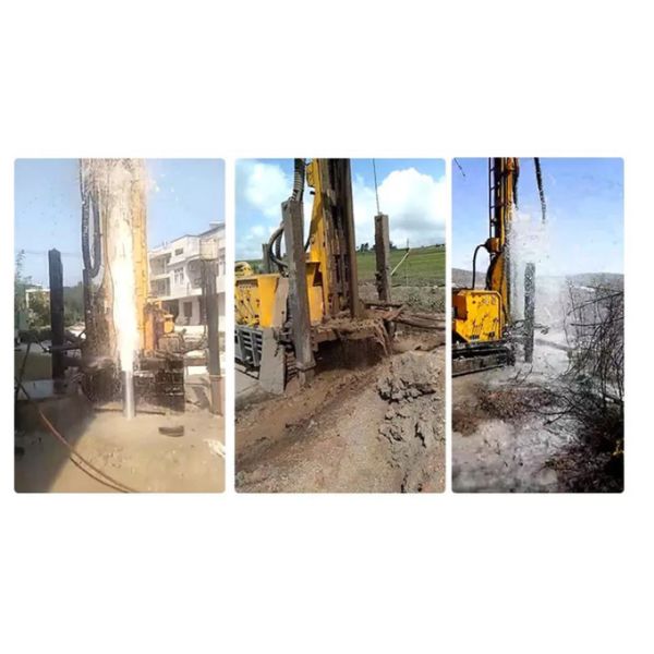 Water Borehole Pneumatic Drilling Rig Equip With Air Compressor