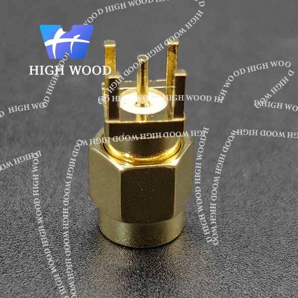 SMA Series RF Coaxial Connector,SMA-JE, straight PCB pins, inner center pin