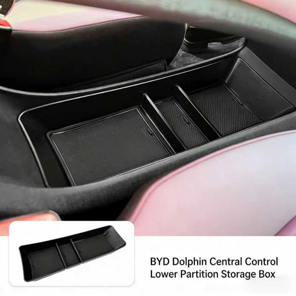 New Fashionable Central Control Storage Box Organizer for BYD Dolphin-High Quality Plastic Interior Kits & Car Storage Solution