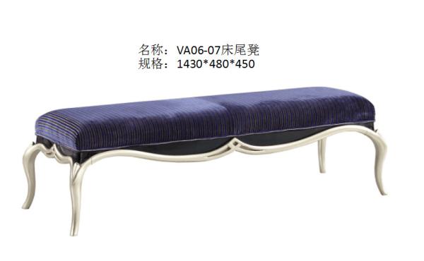 Luxury leather Sofa bench sofa for Villa house Bedroom furniture and living furniture