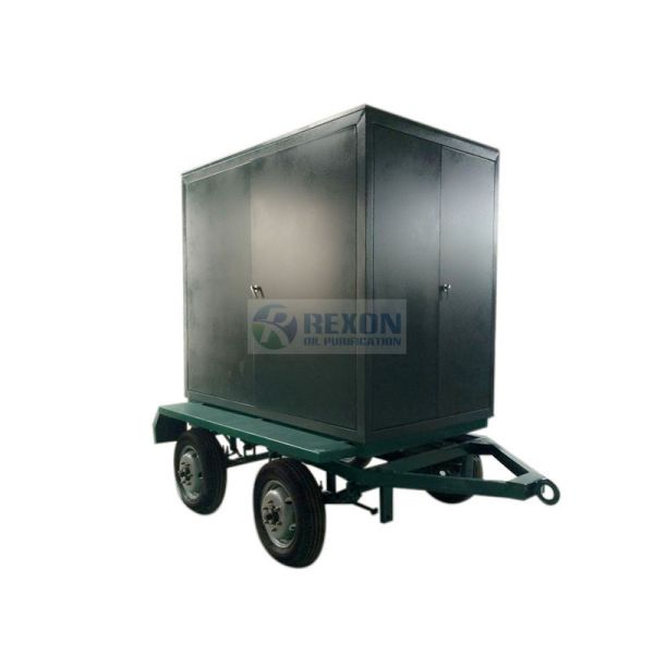 6000Liters/Hour Onsite Transformer Oil Filtration Machine Fully Enclosed and 4 Wheels Mobile Trailer for Easy Transport
