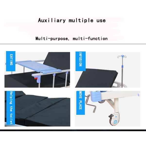 S&J Dental Equipment Manufacturer Wholesale Luxurious ICU Patient Bed Medical Hospital Beds for Sale Metal Parts Material Safe