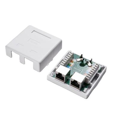 Conector feminino de plástico Cat6 2port FTP Keystone Jack para conexão de rede suave