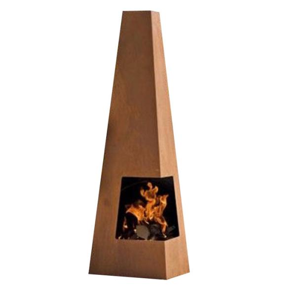 Outdoor Corten Steel Weathering Steel Garden Rust Corten Steel Fire Obelisk