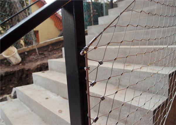 7 X 19 Steel Cable Netting Ferruled Type  X Tend Steel Mesh 80x80mm