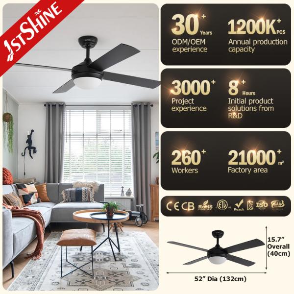 Ventilador de teto LED MDF Blade Controle remoto 6 velocidades