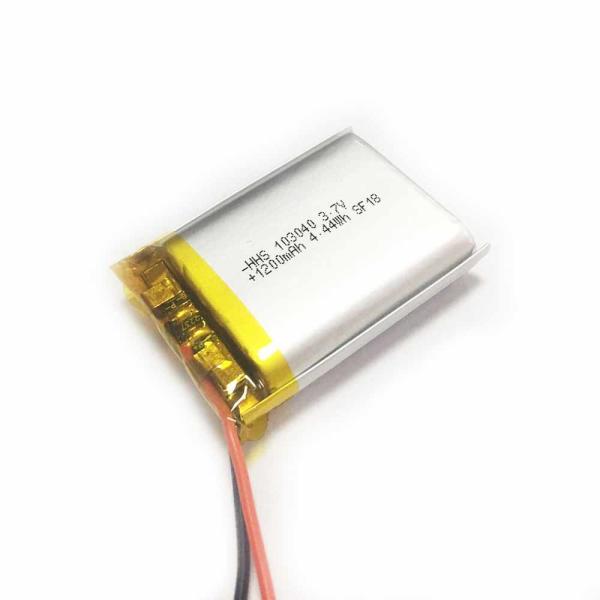 1C Discharge 3.7Volt  1200mAh Polymer Battery Pack PL103040