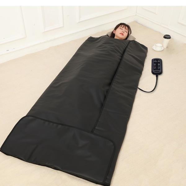 Couvertures de sauna infrarouge imperméables à l'eau noires Ve-lcro basse fréquence électrique pour produits de beauté ménagers