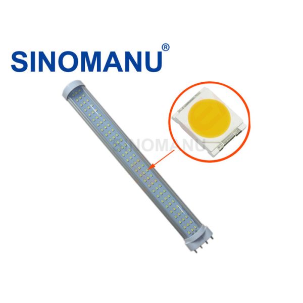 Super Bright 415MM 2G11 LED Tube Warm White With Clear  / Milky / Stripe Cover